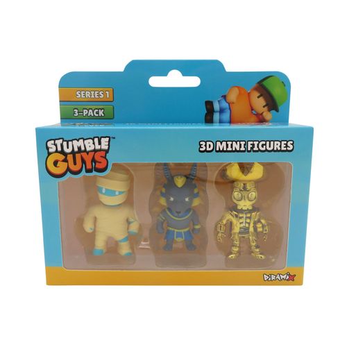 Famosa Stumble Guys 3 pack Hatshepsut, Anubis, Cap-Goldheart  Figura 5 cm