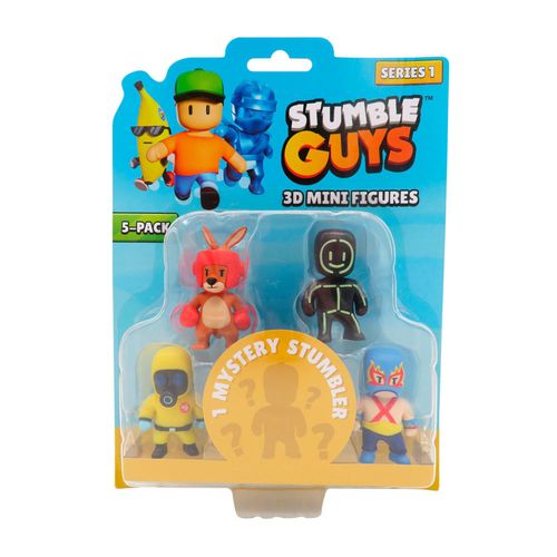 Famosa Stumble Guys 5 pack  Boxing Roo, Glowman, Hazmat Nbc, Luchador y Mistery Stumble Figura 5 cm