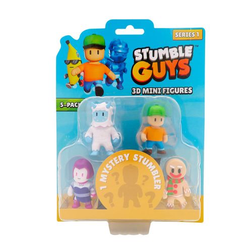 Famosa Stumble Guys 5 pack Frost Yeti, Mr.Stumble, Lilith Nightshade, Gingerbread Guy y Mistery Stumble  Figura 5 cm