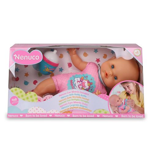 Famosa Nenuco Biberón y Sonajero Rosa 700012764