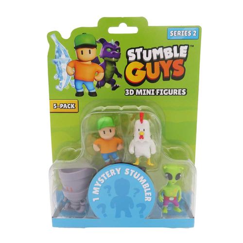 Famosa Stumble Guys 5 pack  wave 2 Twister, Mr. Stumble, Chicken, Greeen Alien & Mistery Stumbler