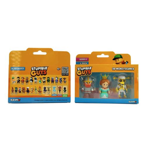 Famosa Stumble Guys 3 pack wave 3 Viking Bjorn, Princess & Bonez Mcbling