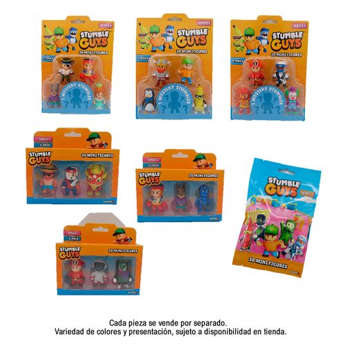 Famosa Stumble Guys 3 pack wave 3 Mr. Business, Clown Bozo &  Unpeeled