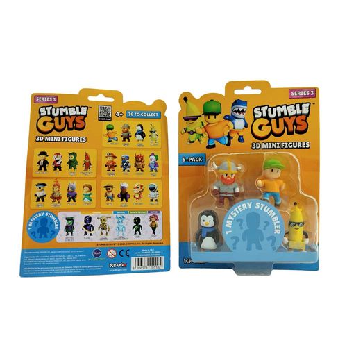 Famosa Stumble Guys 5 pack  wave 3 Willy Penguin, Viking Bjorn, Mr. Stumble, Unpeeled & Mistery Stumbler