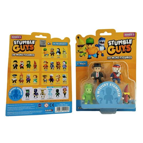 Famosa Stumble Guys 5 pack  wave 3 Swamp Troll,  Mr. Business, Oni,  Judge Rindhold & Mistery Stumbler