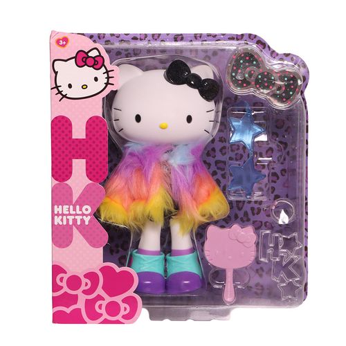 Hello Kitty Arcoiris - Fashion Dolls Deluxe Con Accesorios 8"