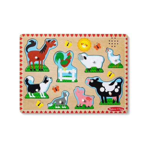 Melissa & Doug Rompecabezas Con Sonido - Granja