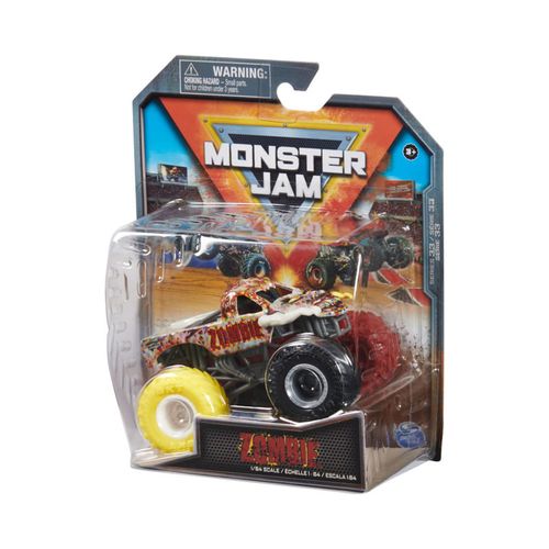 Monster Jam Zombie llanta amarilla y roja  1:64