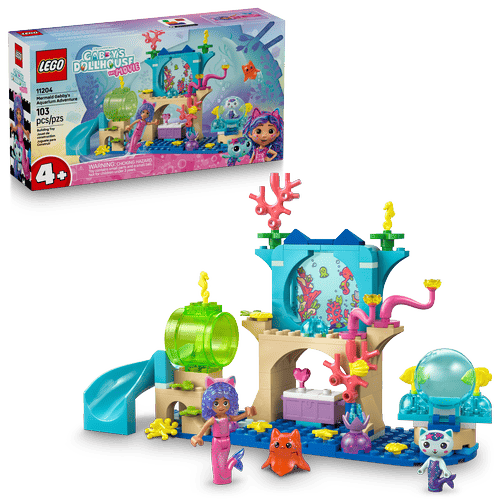 LEGO Gabby's Dollhouse Aventura en el Acuario de Gabby Sirena 11204