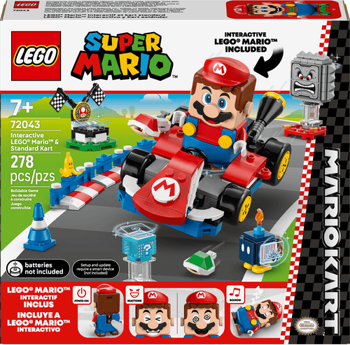 LEGO Super Mario Mario Kart™ – LEGO® Mario™ interactivo y Kart estándar 72043