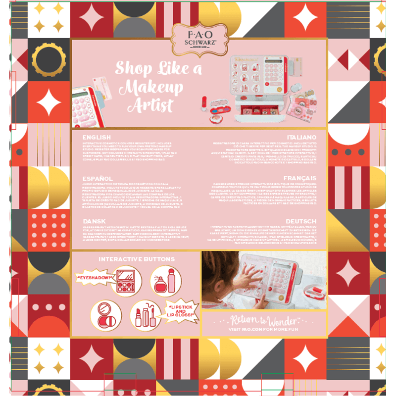 FAO Schwarz Juego de Simulación de Tienda de Maquillaje 19 Piezas 1153016091