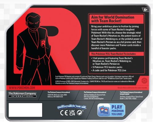 Pokémon TCG: Nidoking Team Rocket Tin En Español 11967