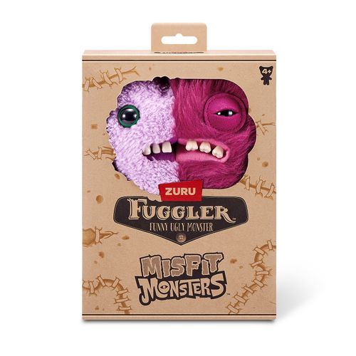 Fuggler Misfit Monsters 9-inch Gaptooth Mcgoo & Wide eyed - Lila y Rojo 15726