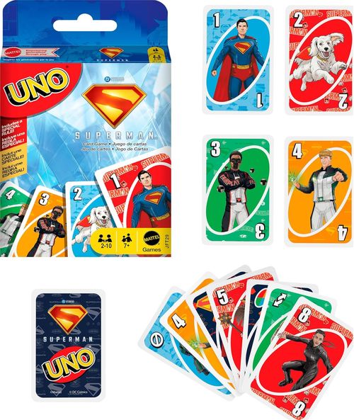 Mattel Uno Juego De Cartas Superman Para Ninos JFT29