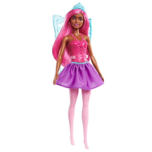 Barbie Muñeca Hada Cabello Rosa FWK85