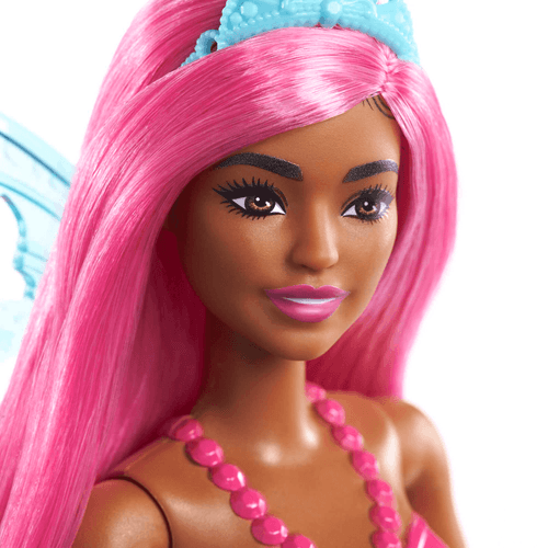 Barbie Muñeca Hada Cabello Rosa FWK85