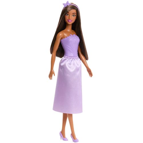 Barbie Muñeca Doncellas Vestido Morado JDM67