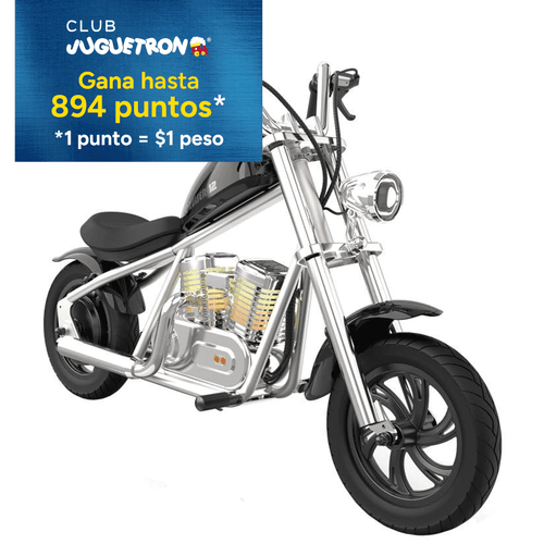 HYPER GOGO Moto Eléctrica Infantil Cruiser 12 Pro Negra MB03CBLK