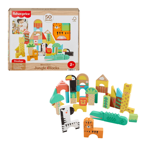 Fisher-Price Bloques de la Jungla de Madera JFG11