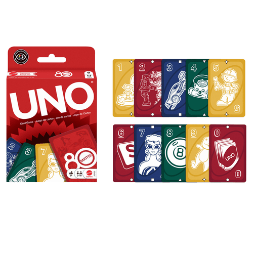 UNO Juego Cartas Mattel 80 Aniversario JGK30