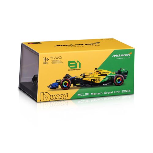 Bburago Mclaren F1 Racing Edición Especial Carrera Brasil Aytron Senna Oscar Piastri 18-38215A