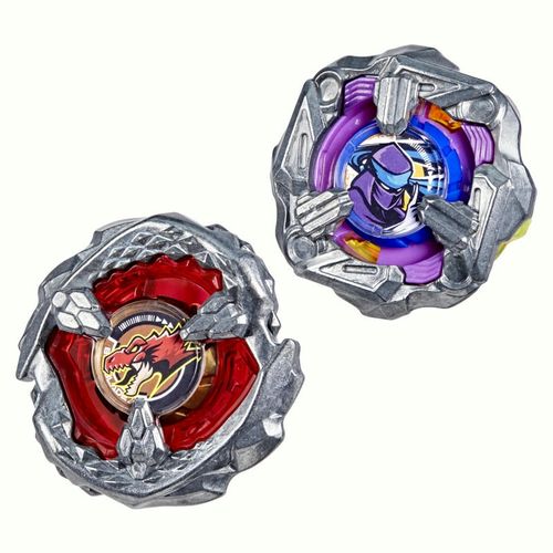 Hasbro Beyblade X Pack Doble Beat Tyranno 4-70Q Knife Shinobi 4-80HN F9586