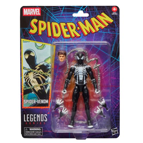 PREVENTA Hasbro Marvel Legends Series, Spider-Venom, Figura Retro Inspirada En Los Cómics  G2353
