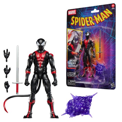 PREVENTA  Hasbro Marvel Legends Series Spider-Man (Nightcrawler), Figura Retro Inspirada En Los Cómics G2352