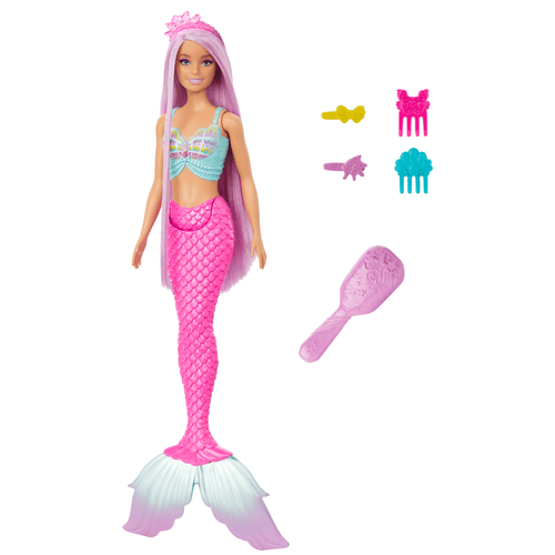 Barbie Muñeca Cabello Largo Sirena HRR00