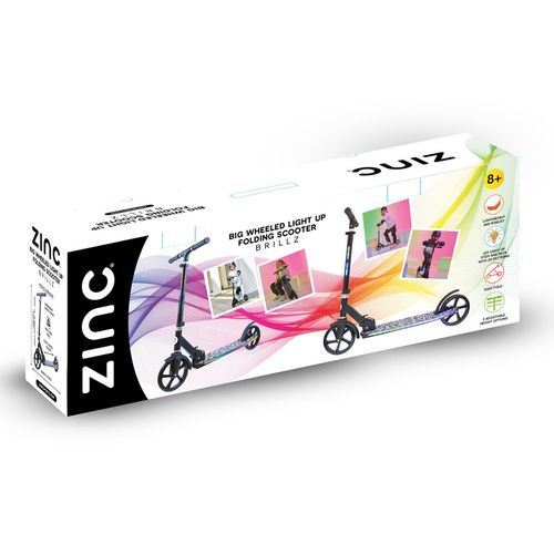 Zinc Patineta Plegable Brillz De Ruedas Grandes ZC07862