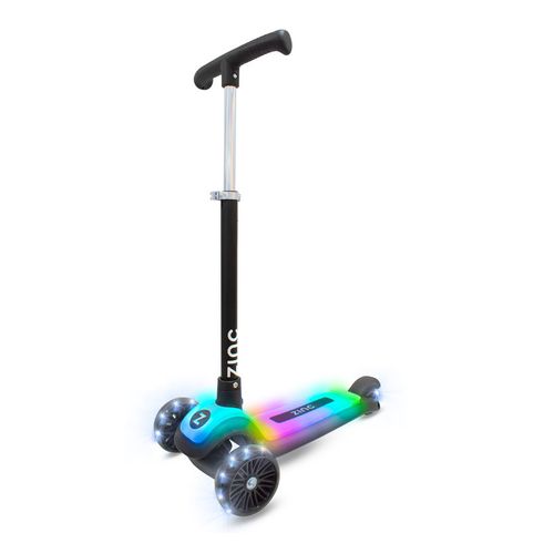 Zinc Patineta Rainbow Row Con Luces De Tres Ruedas - Negro ZC10433