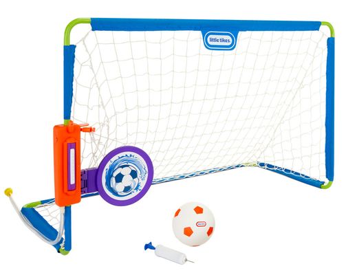 Little Tikes 2-in-1 Football Set - Juego de Exterior con Rociador de Agua, Diana Incorporada y Balón