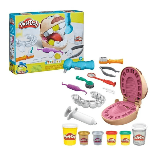 Play-Doh  Dentista Set de Juegos 9 Accesorios de Dentista y 7 Latas