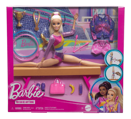 Barbie Rubia Profesiones Gimnasta con Set y Accesorios