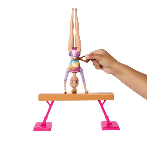 Barbie Rubia Profesiones Gimnasta con Set y Accesorios