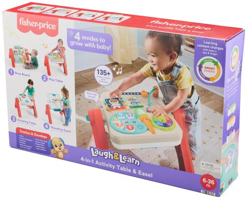 Fisher-Price Mesa de Actividades 4 en 1 – Aprendizaje y Diversión para Bebés JGW86