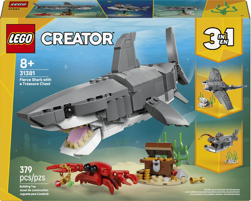 LEGO Creator Feroz Tiburón con Cofre del Tesoro 31381