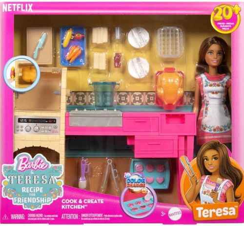 Barbie Receta de la amistad de Teresa Set Crea y Cocina JCT06