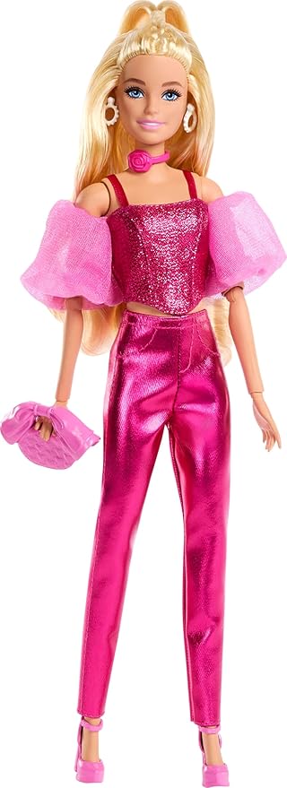 Mattel Barbie Fashionista Muneca Con Cabello Rubio Y Conjunto Rosa JFP40