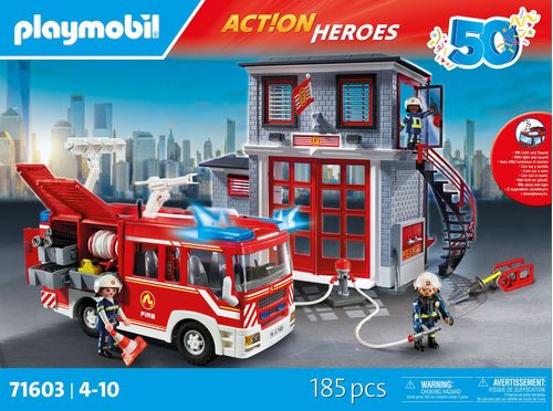 Playmobil Mega set de bomberos Fire Brigade 71603