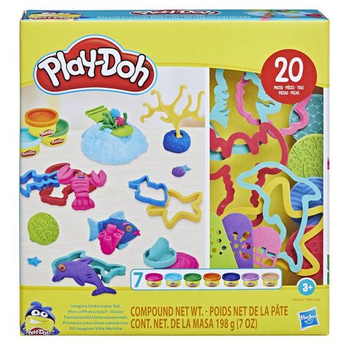 Play-Doh Set de Juegos Animales de Mar con 20 Accesorios y 7 Latas