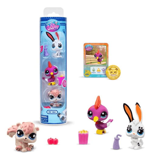 Bandai  Littlest  Pet  Shop  3pack  tubo #6   32033