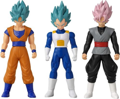 Dragon Ball 3 Pack Figuras de Acción Goku, Vegeta y Goku Malo