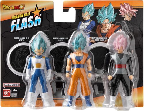 Dragon Ball 3 Pack Figuras de Acción Goku, Vegeta y Goku Malo