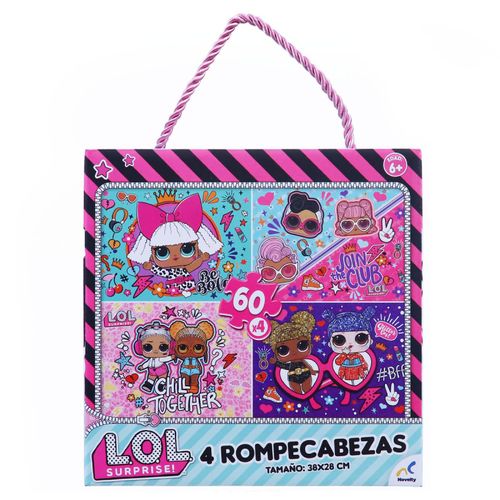 Rompecabezas 4 En 1 Lol Sorpresa de 60 Piezas