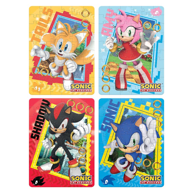 Rompecabezas 4 en 1 Sonic The Hedeghog 60 Piezas - Juguetron