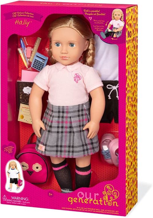 Our Generation Muñeca Hally con Uniforme Escolar