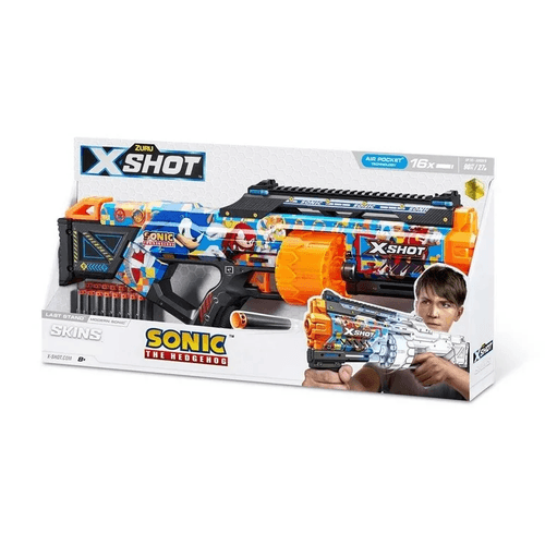 Xshot Skins Last Stand Modern Sonic, Sonic The Hedgehog Blaster (16 Dardos con tecnología de bolsillo de aire) 36704A