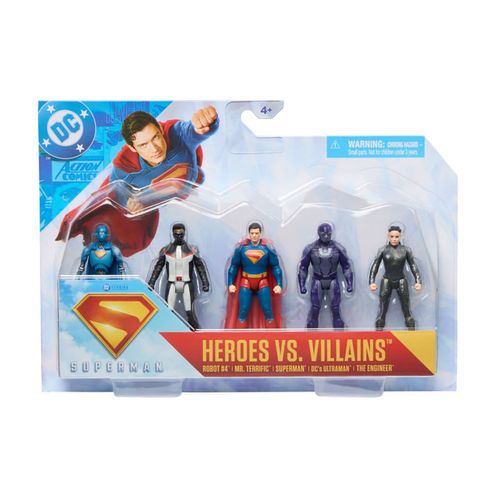 Set 5 Figuras Superman Película (Robot #4, Mr. Terrific, Superman, Ultraman & The Engineer)