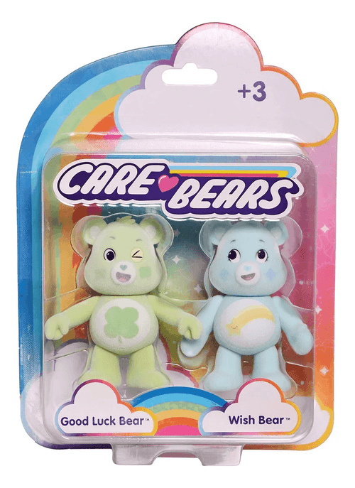Paquete de 2 Figuras Ositos Cariñositos Good Luck y Wish  Flock 3 Coleccionables